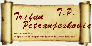 Trifun Petranjesković vizit kartica